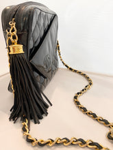 Chanel- Patent Logo Tassel Camera Bag