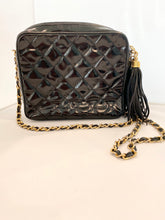 Chanel- Patent Logo Tassel Camera Bag