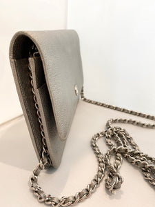 Chanel- Metallic Wallet on a Chain