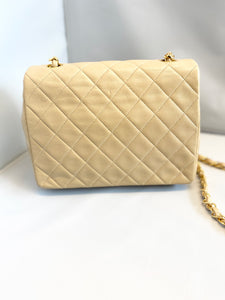 Chanel- Beige Square Mini Flap