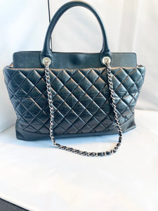 Chanel- Mademoiselle Large Quilted Turn Lock Tote