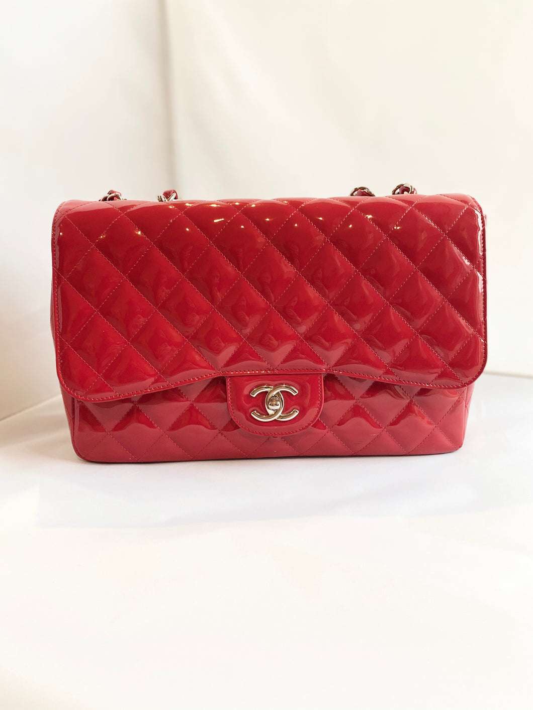 Chanel- Lipstick Red Jumbo Flap