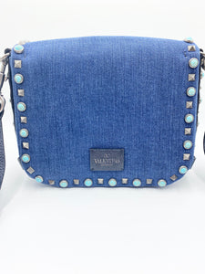 Rockstud Denim Crossbody